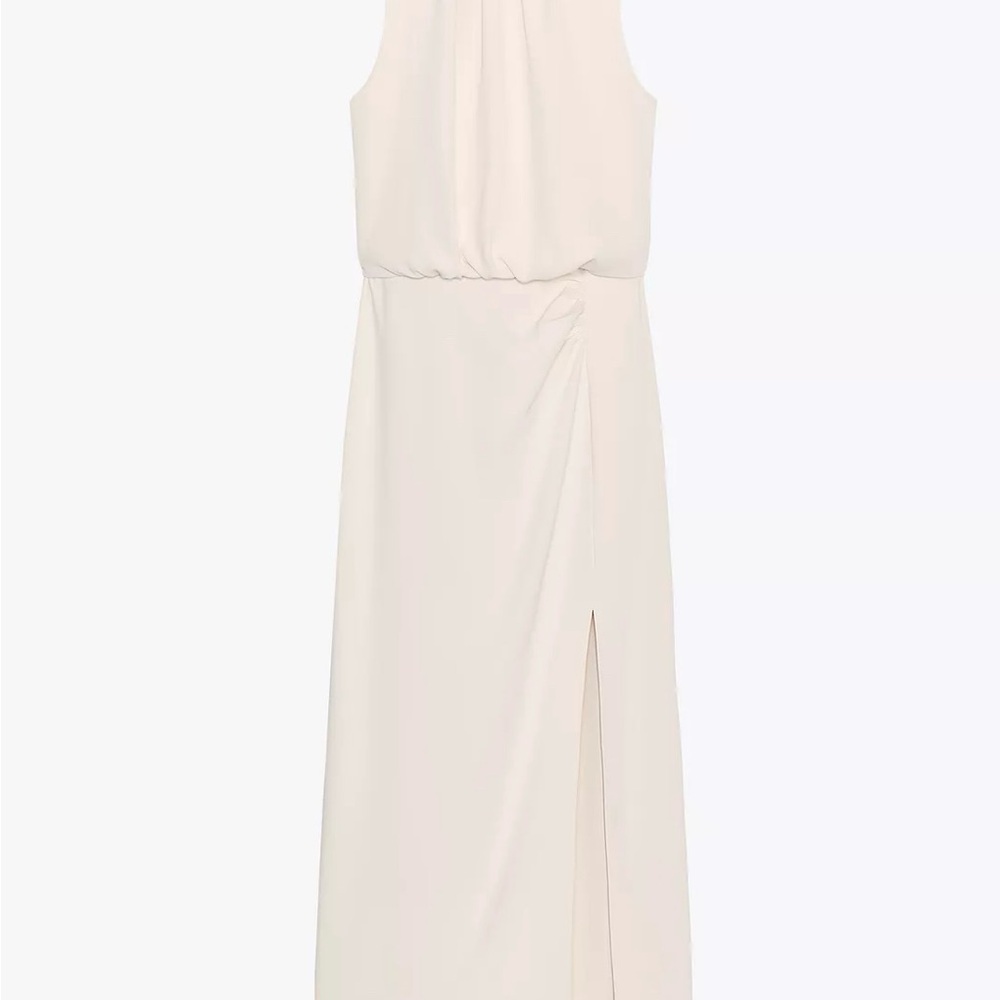 Elegant Cream Midi Dress